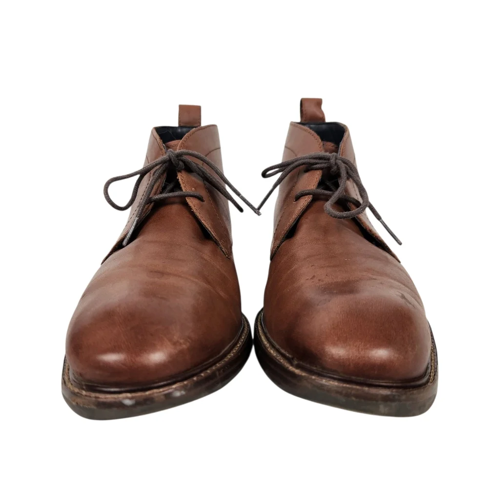 Cole Haan Kennedy Brown Leather Lace Up Waterproof Chukka Boots Mens Size 8.5